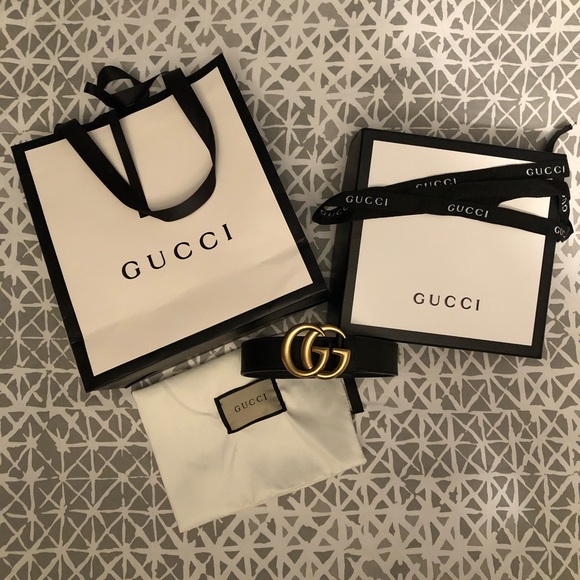 Gucci Accessories - Gucci Wide Black Leather Belt With Double G Buckle